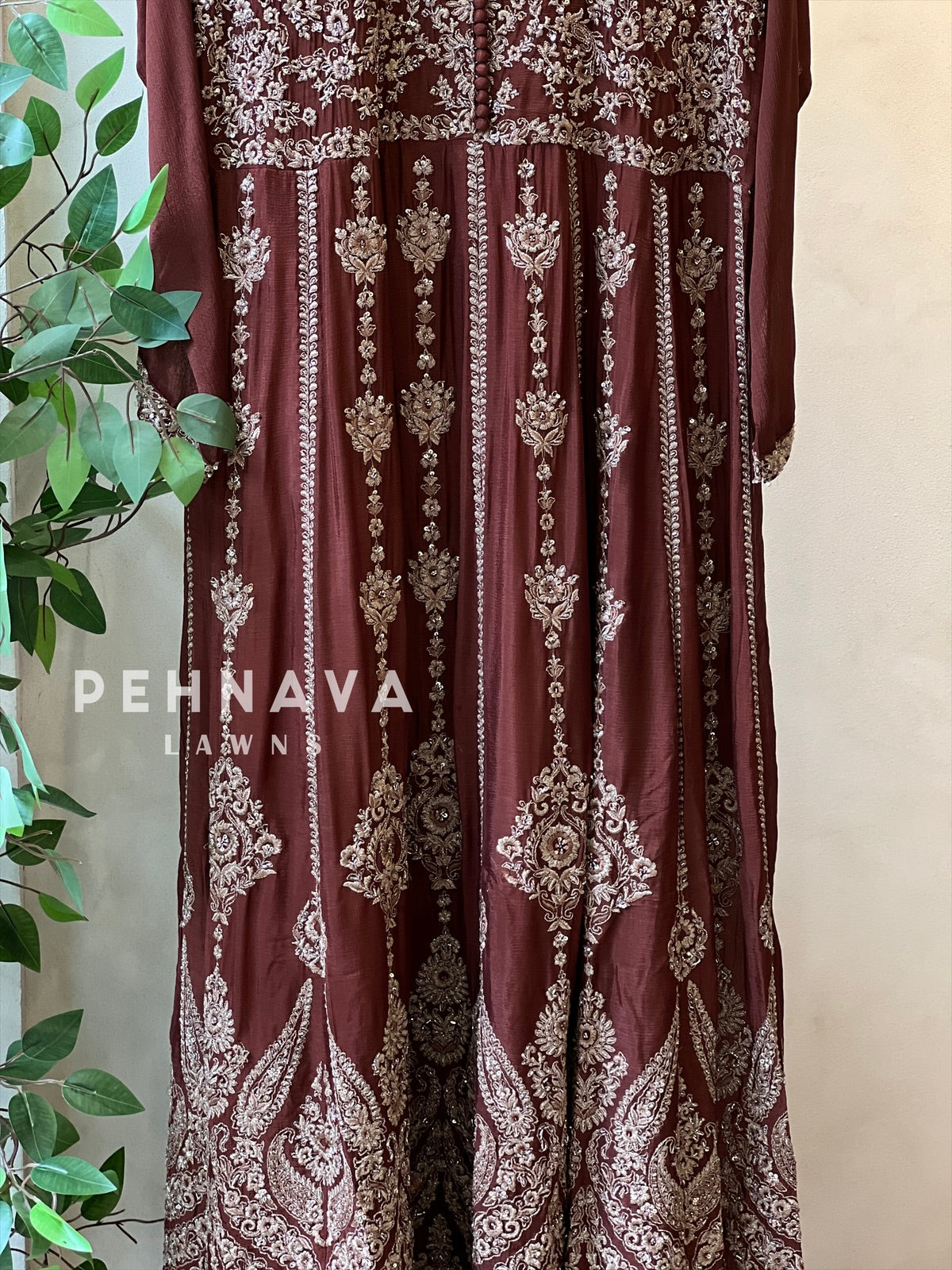 Handworked two piece anarkali set