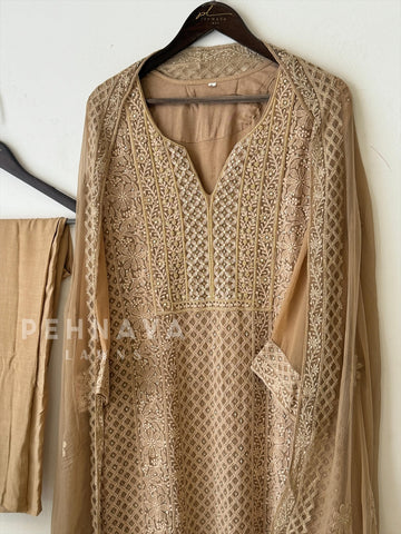 Premium Thread Embroidered Georgette Suit