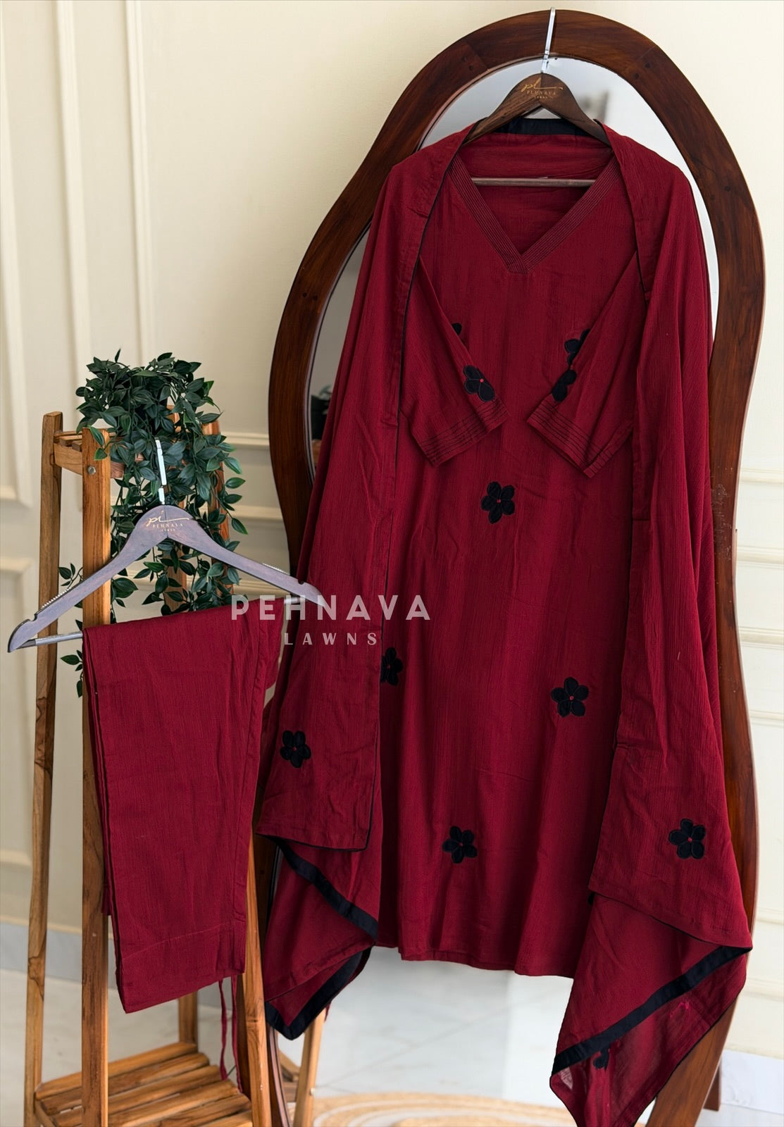 Floral Embroidered Suit
