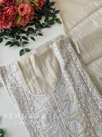 Premium Chikankari Semi-Stitched Suit - Pehnava Lawns