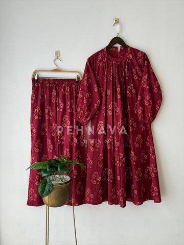 Bloom Stripe Co-ord Set - Pehnava Lawns