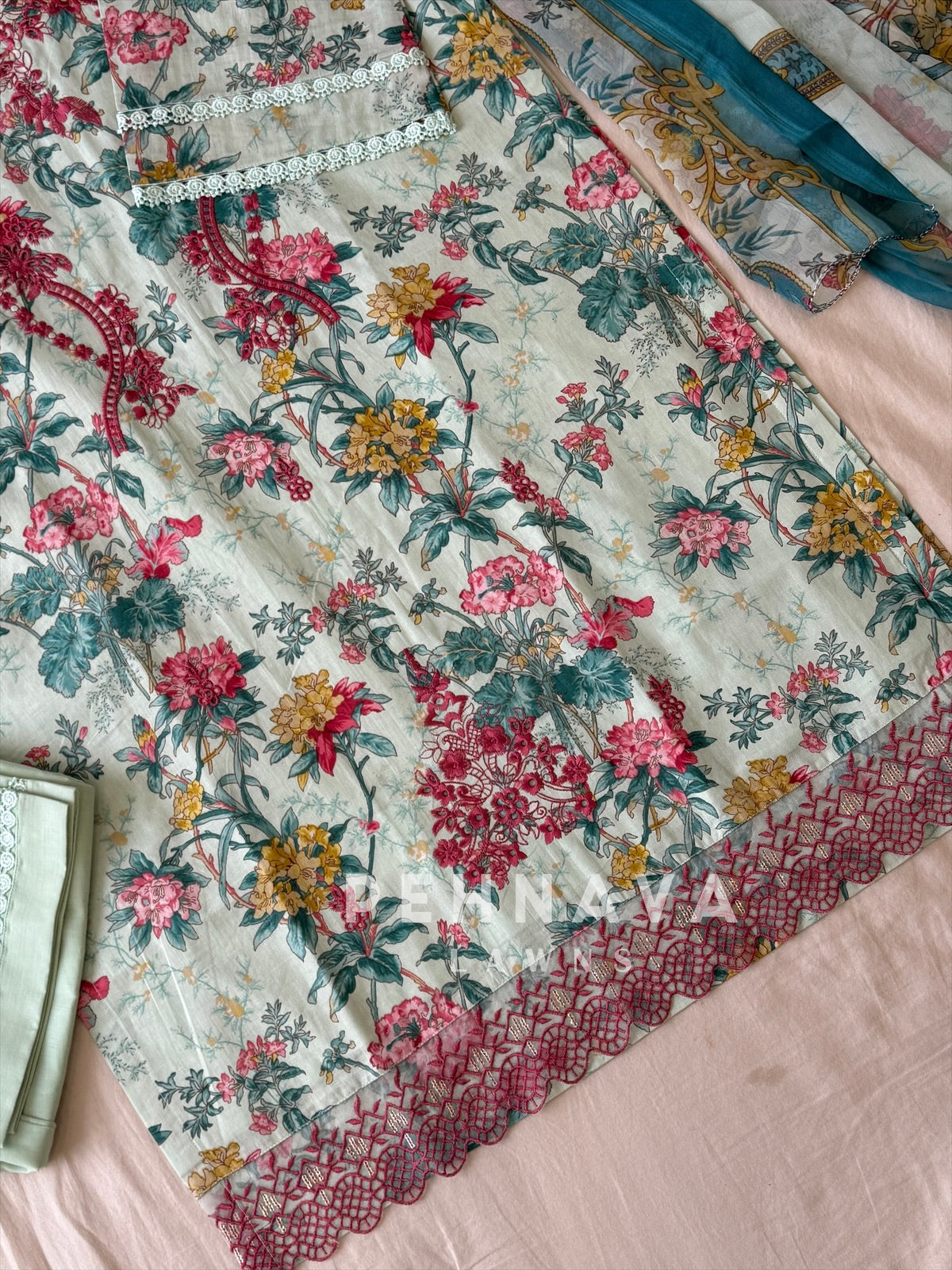 Unstitched  Lawn Suit-1403