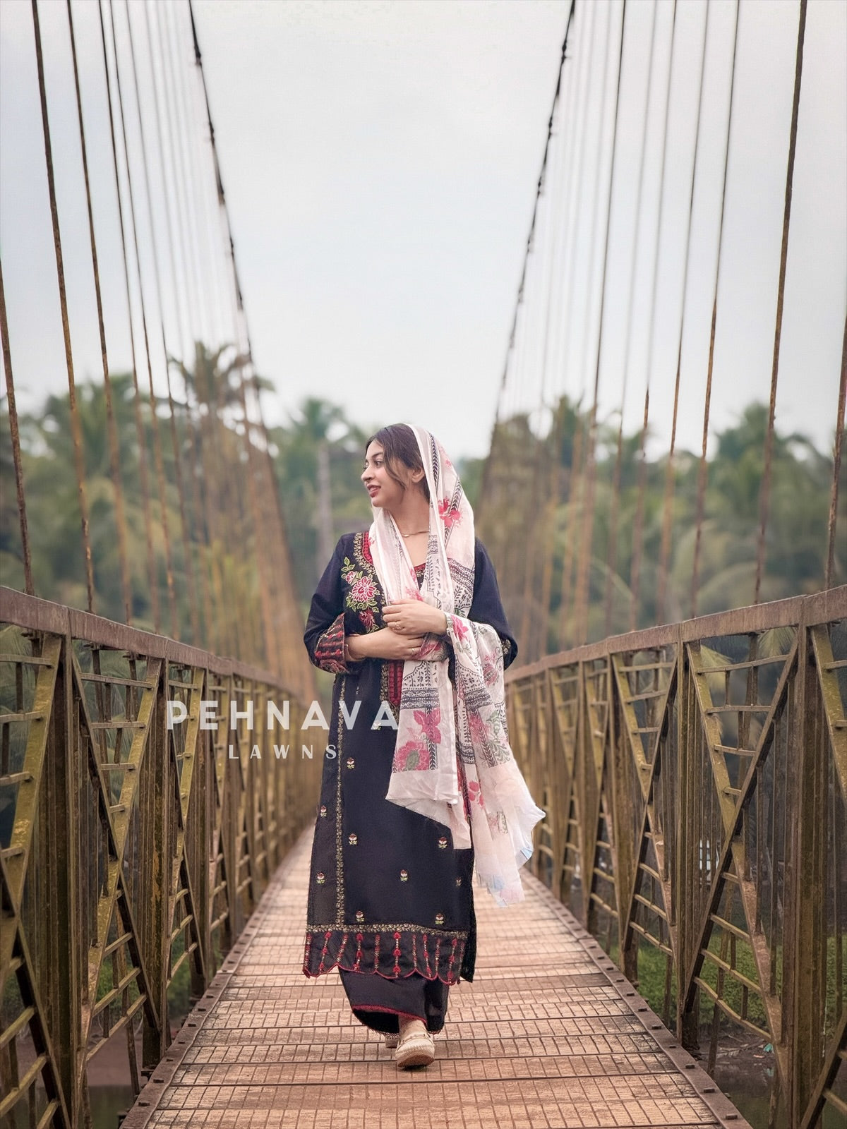 Semistitched Rayon Embroidered Suit - Pehnava Lawns
