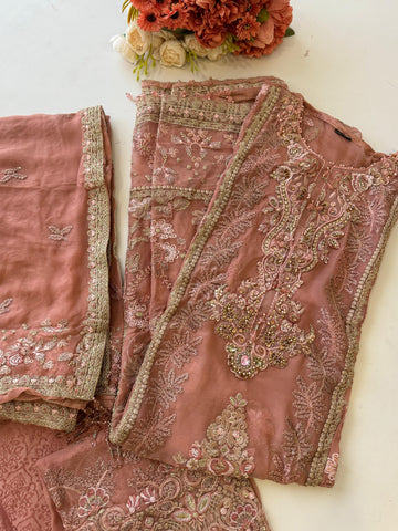 Luxurious Chiffon Embroidered Unstitched Suit-2