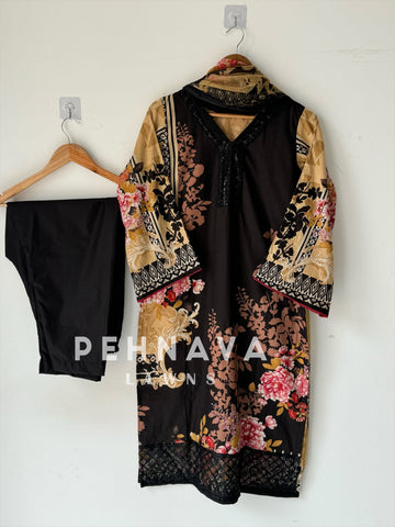 Black and brown combo Casual Suit-1315