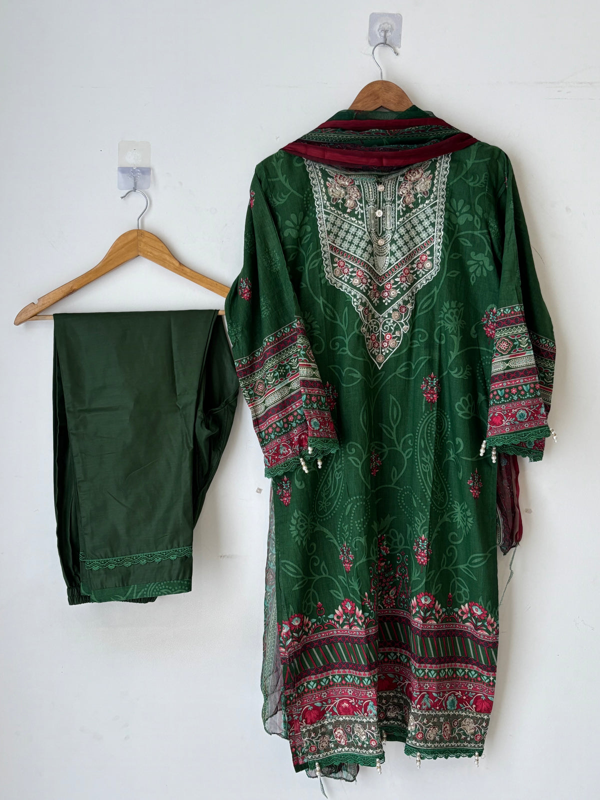Green Cotton Casual Pak Suit-