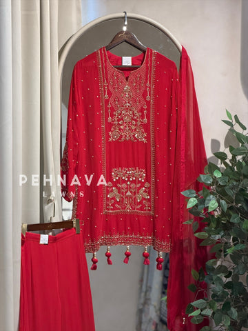 Premium  Handworked Sharara Suit
