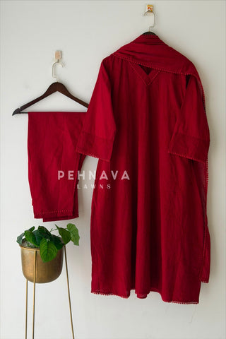 Embroidered Three Piece Ensemble B725