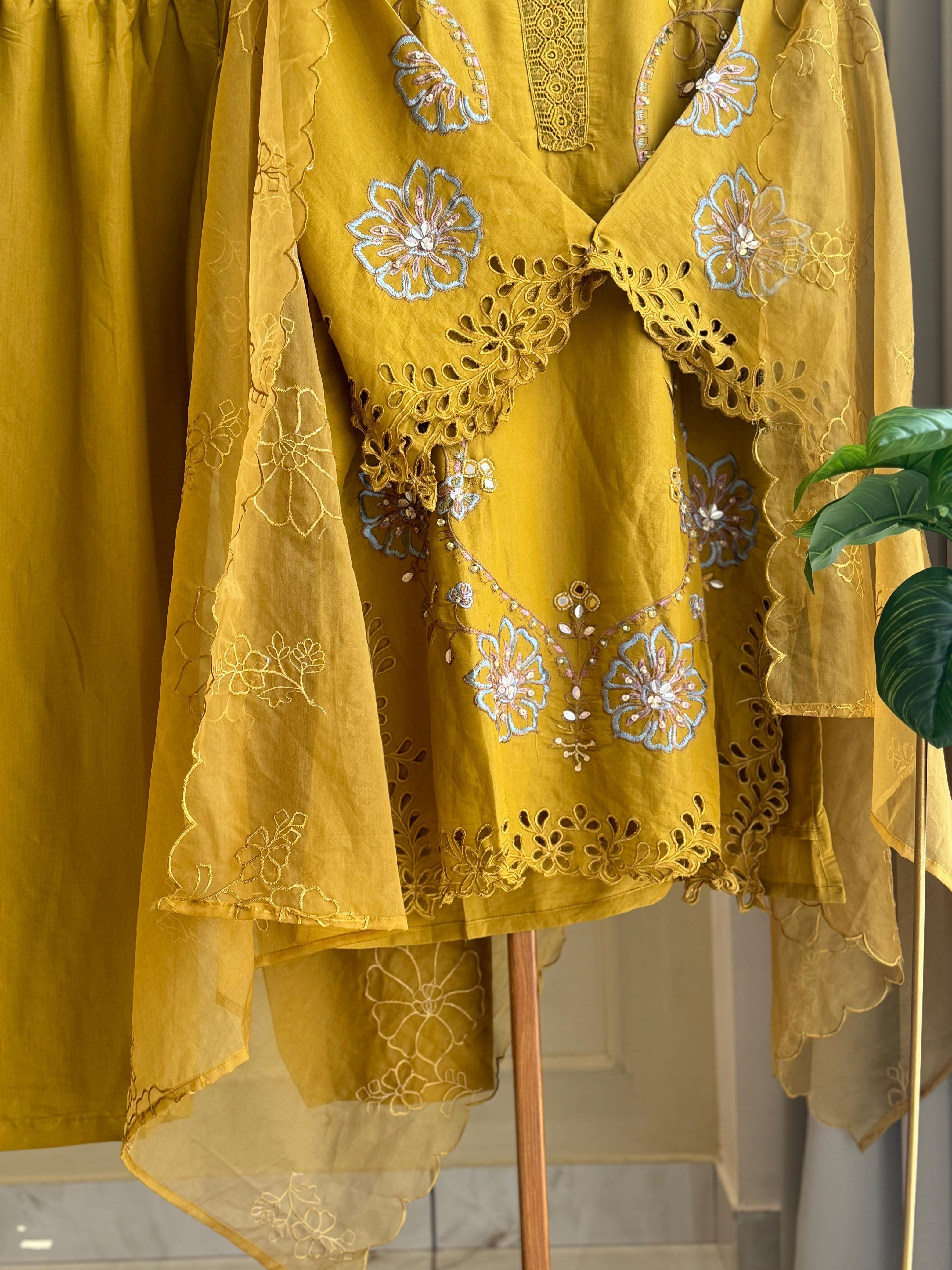 Lace Trimmed Tunic Salwar Set