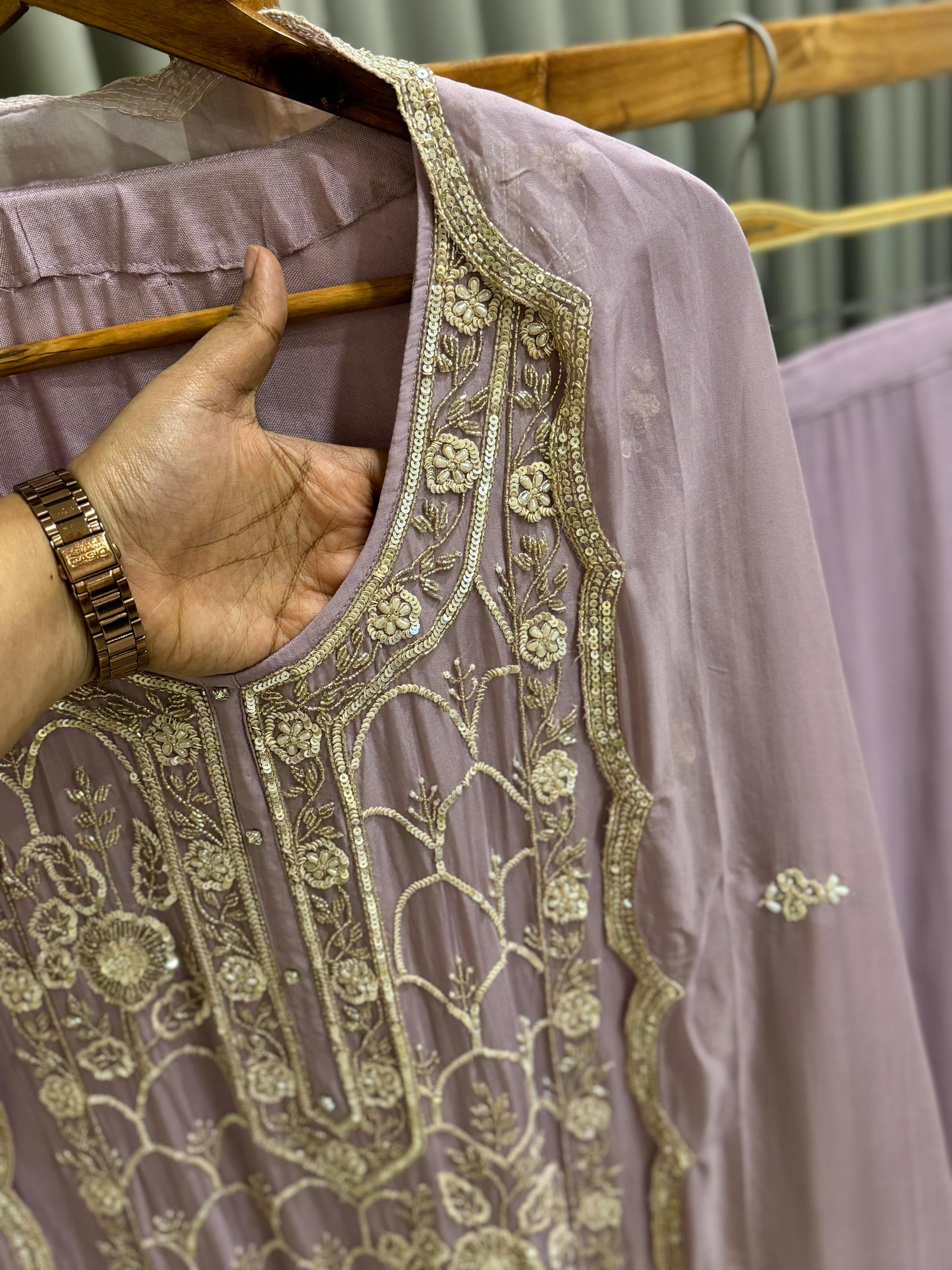 Premium Handworked Organza Salwar Kameez - Pehnava Lawns