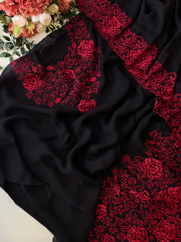 Floral Embroidered Unstitched Suit E70CA