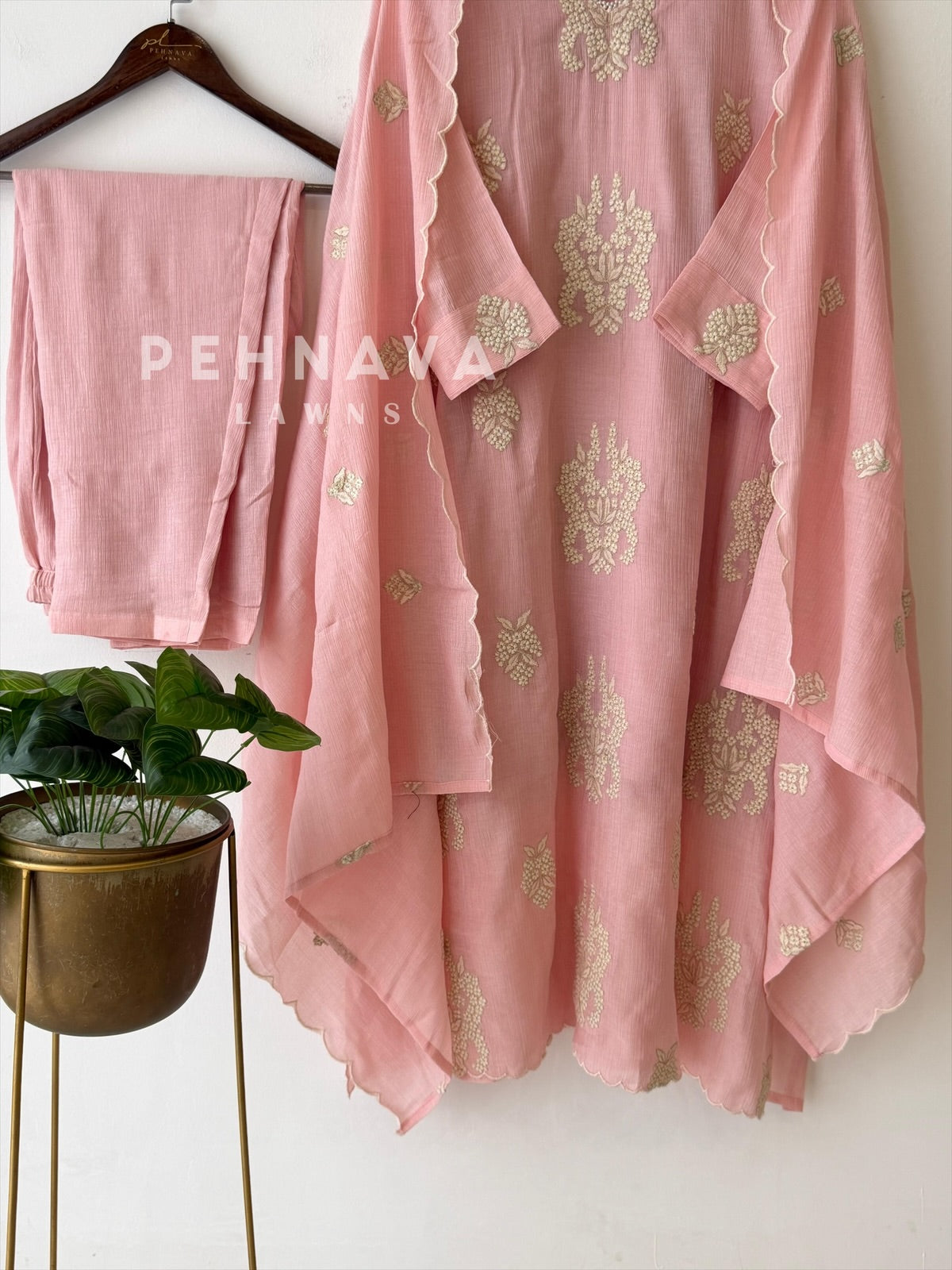 Scallop Embroidered Suit-4169 - Pehnava Lawns