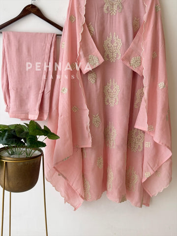 Scallop Embroidered Suit-4169 - Pehnava Lawns