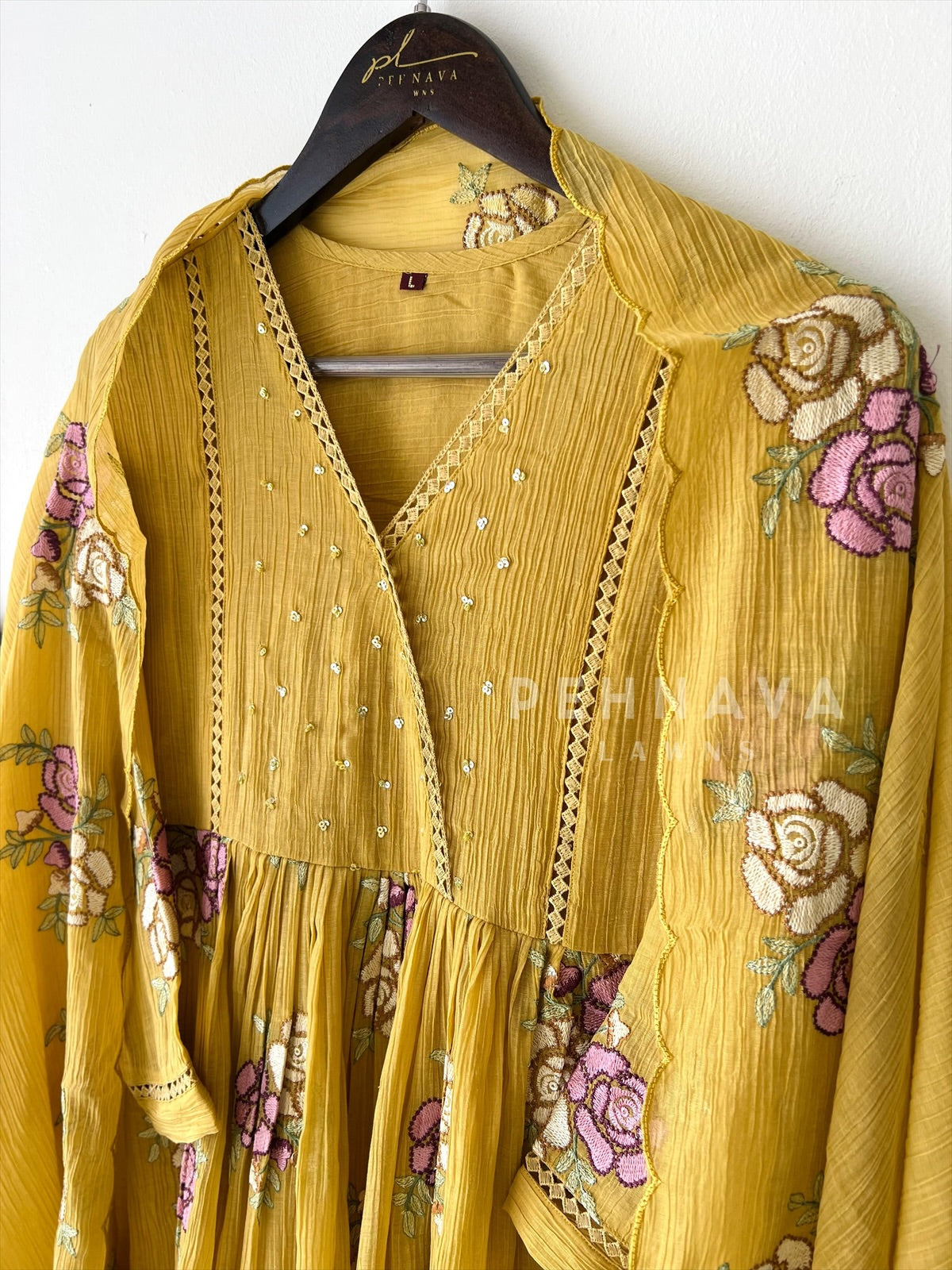 Embroidered Floral Buti Suit-12764