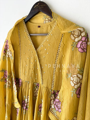 Embroidered Floral Buti Suit-12764