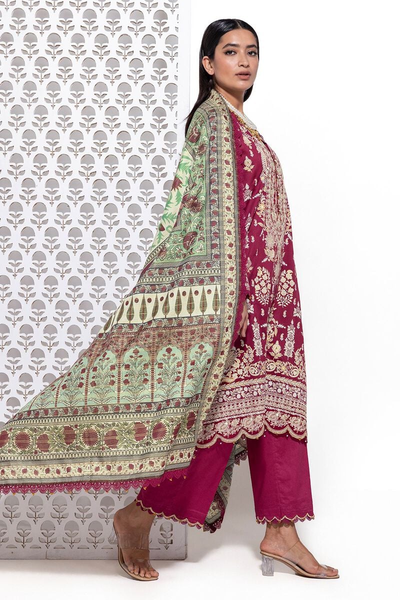 Khaadi Unstitched embroidered Lawn suit-7931