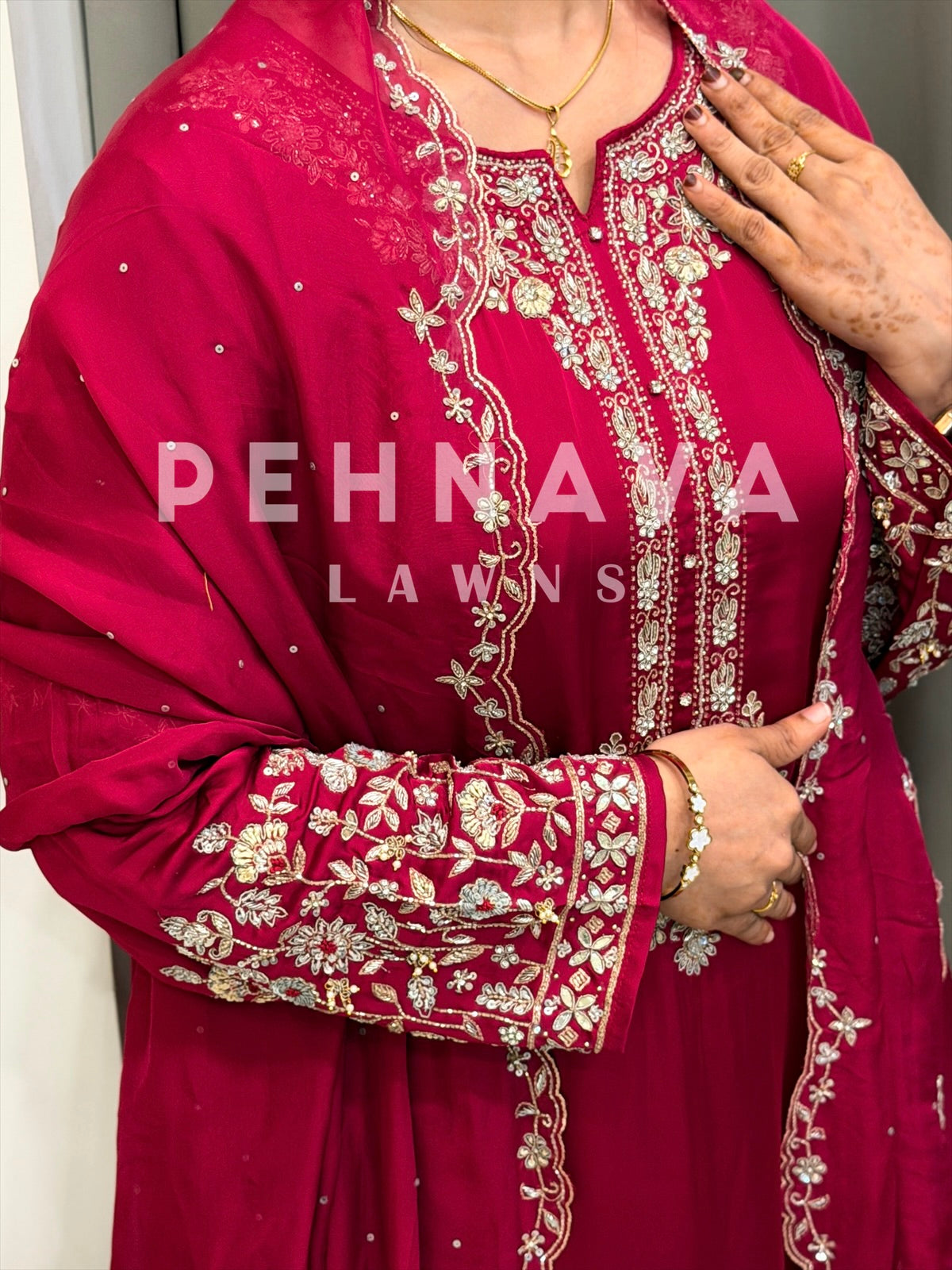 Premium Crepe Handworked Suit