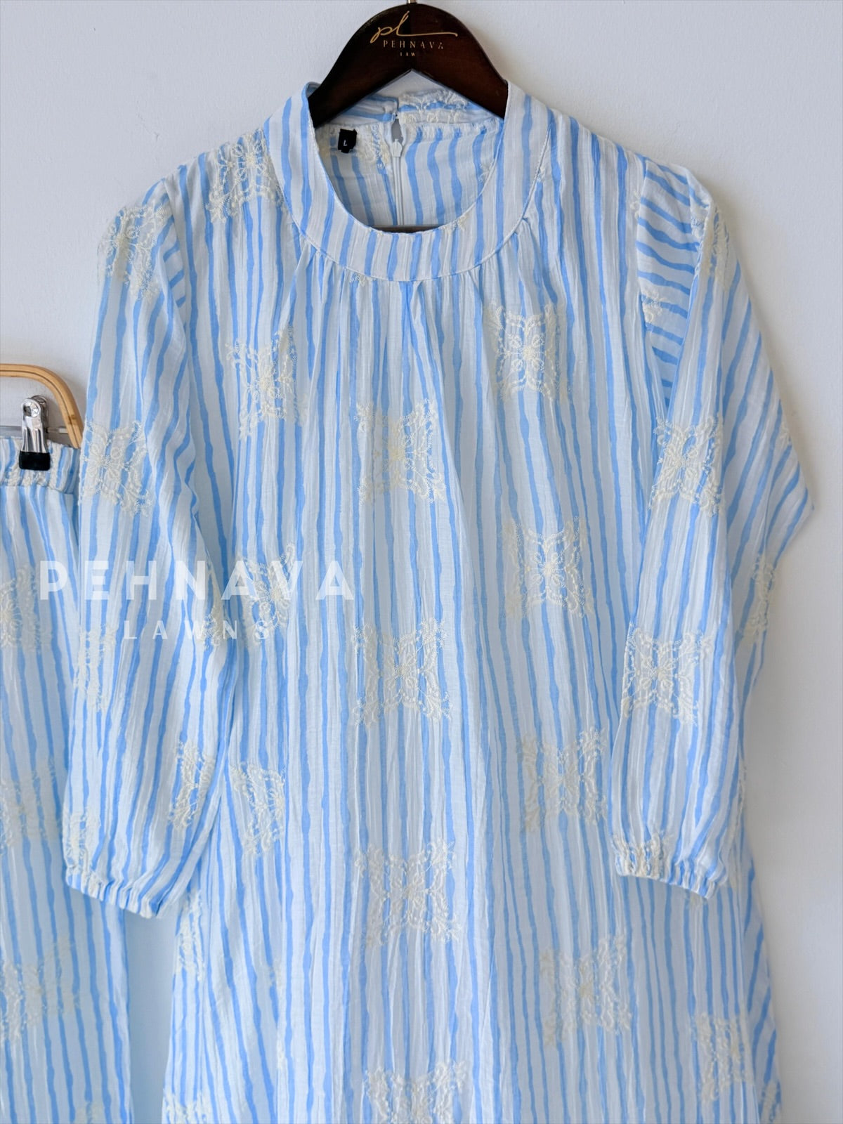 Stripe Embroidered Co-ord Set-4147 - Pehnava Lawns
