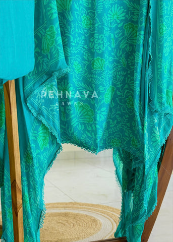 Floral Printed Unstitched Suit 4353