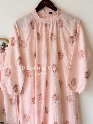 Floral Embroidered Co-ord Set-