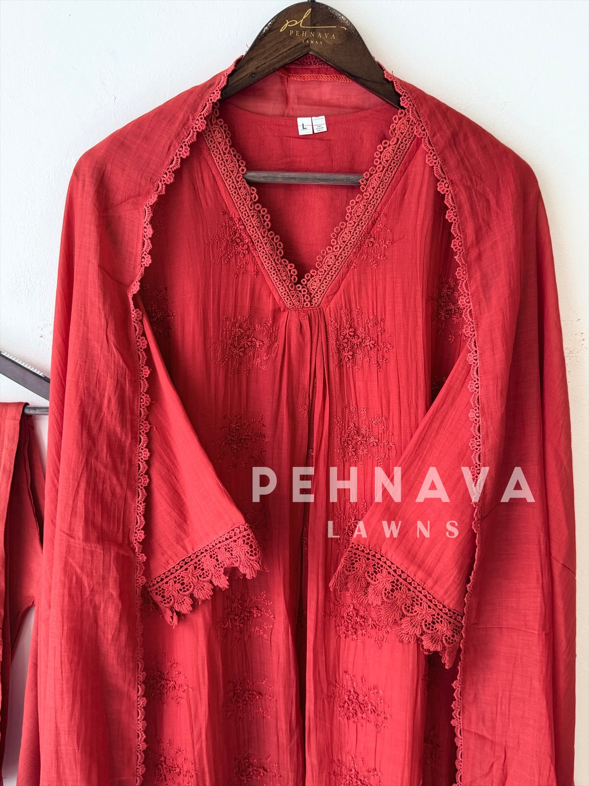 Chanderi Embroidered Suit-17461
