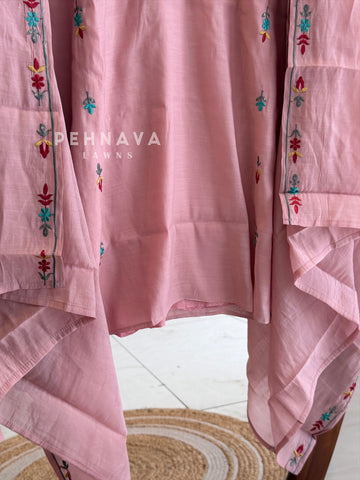 V-Neck EmbroideredSuit Set