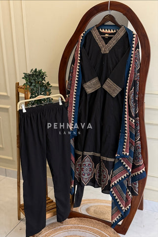 Printed Border Anarkali Set 9441-44