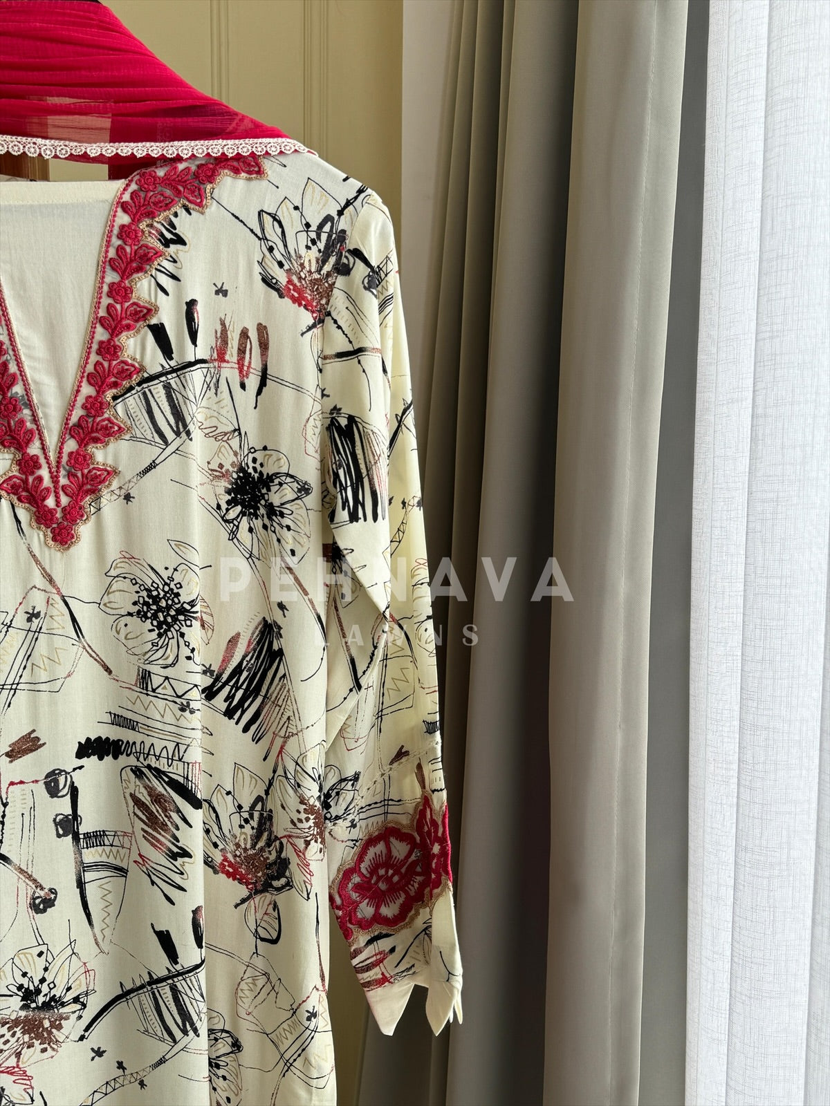 Floral Embroidery Kurtha set-New Colours LRC 143 - Pehnava Lawns