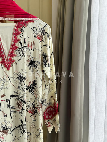Floral Embroidery Kurtha set-New Colours LRC 143 - Pehnava Lawns