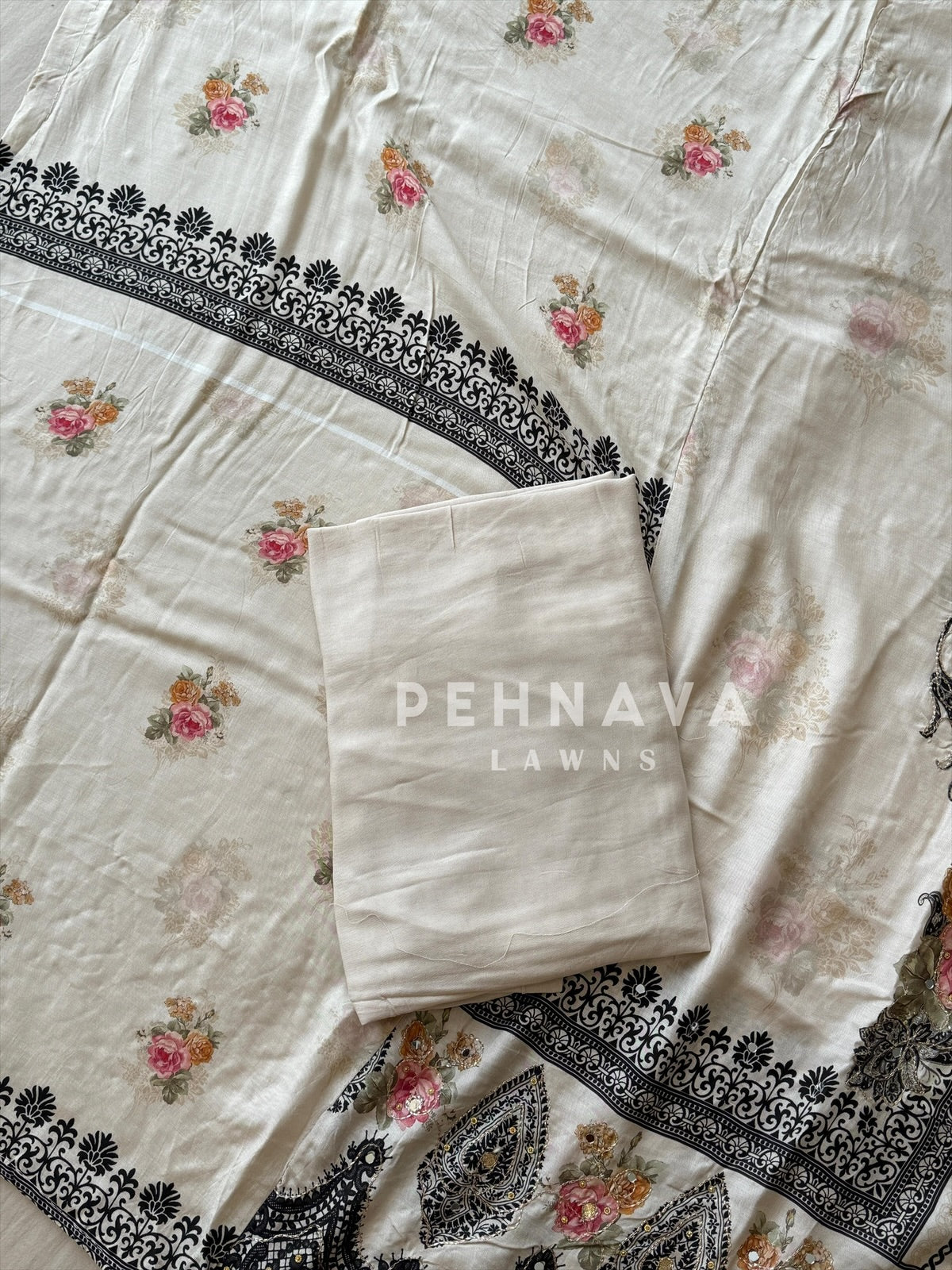 Muslin Unstitched Suit-KT-342 - Pehnava Lawns