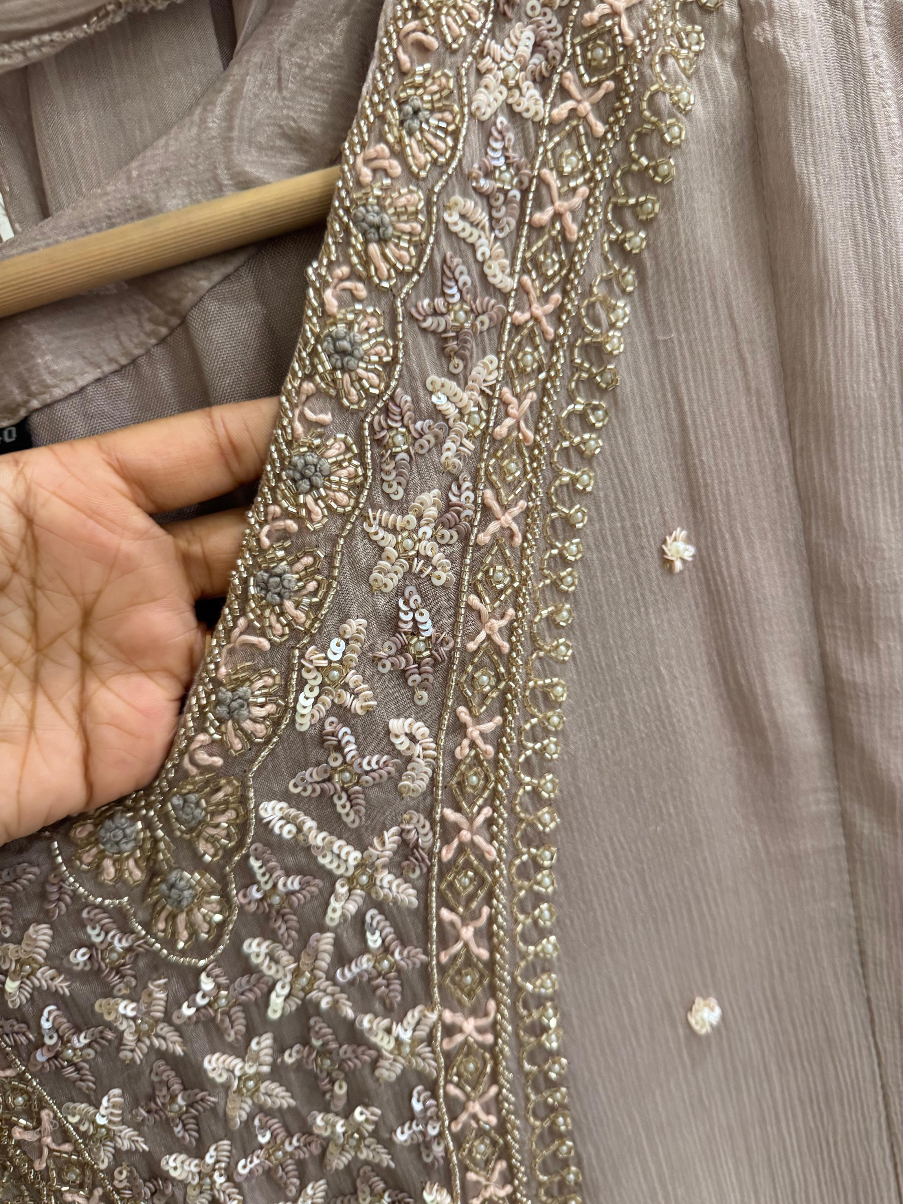 Chinnon ready to wear suit with Neck detailings