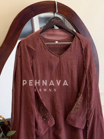 Chanderi Handworked suit 1321