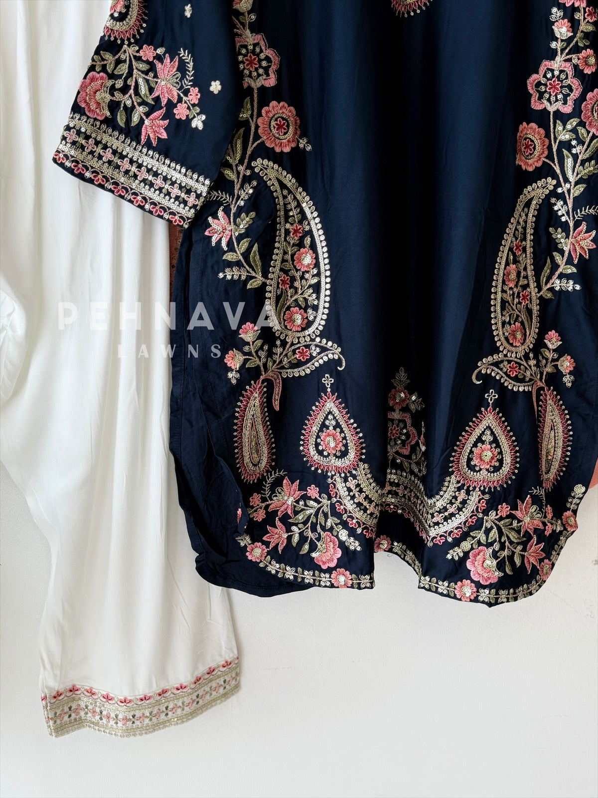Floral Embroidered Farshi Salwar-LRC 350