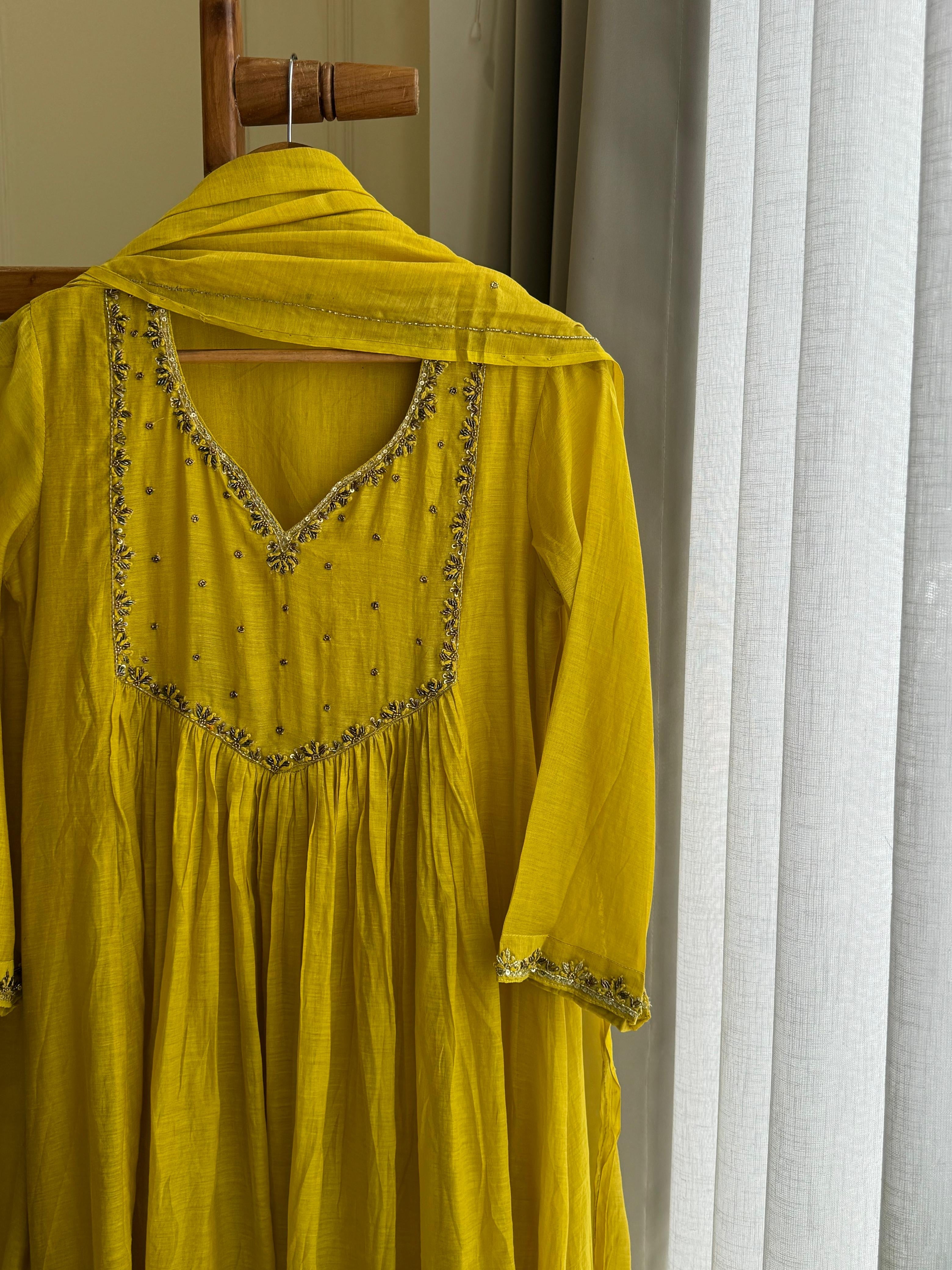 Pure Mul-chandheri Handworked Suit