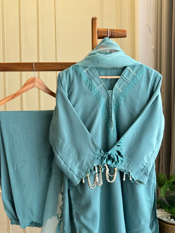 Cutwork Embroidered Trendy Suit