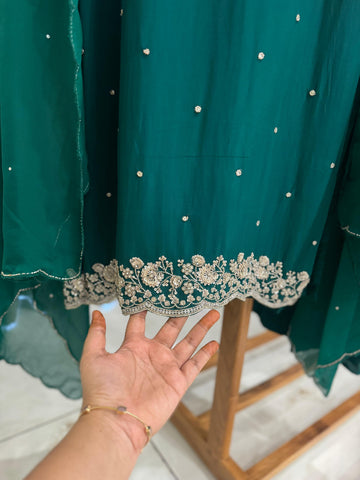 Handworked Premium Ready to wear suit with Neck detailings