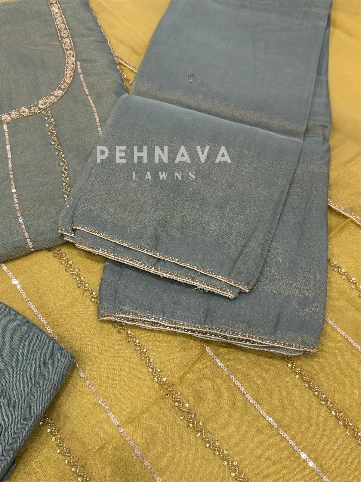 Tissue Handworked Unstitched Suit-304