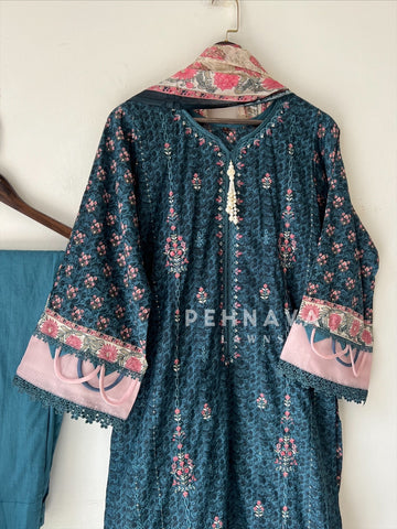 Embroidered Casual Ready To Wear Suit-21007-8
