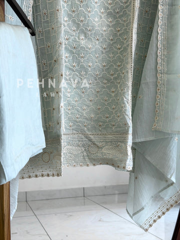 Chandheri Embroidered Unstitched Suit