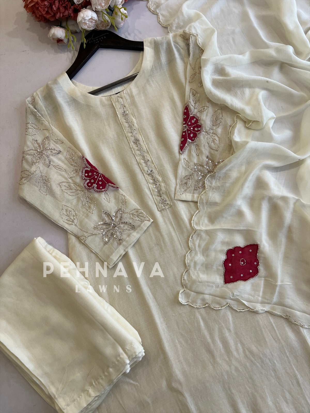 Premium Handworked Ethnic Suit Set-Color Options