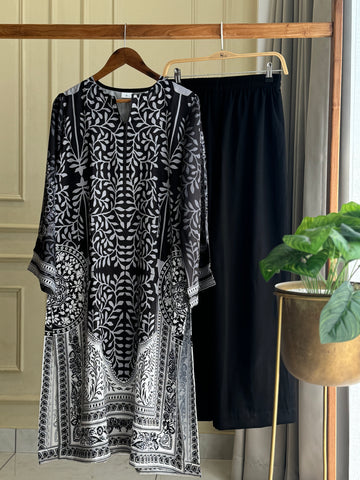 Premium Cotton Satin Blend Tunic Set-1