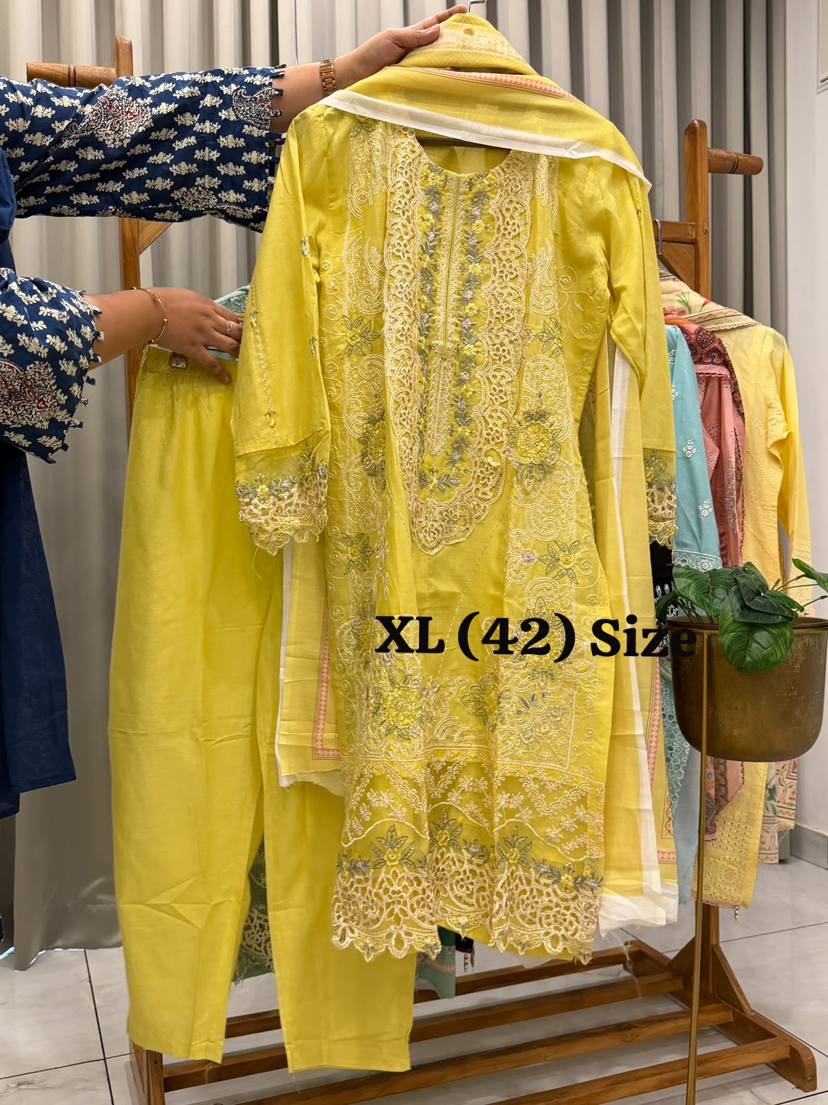 Signature Embroidered Three Piece Set