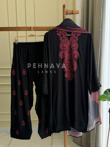 Imported Rayon Embroidered  Suit Set- LRC 258 - Pehnava Lawns