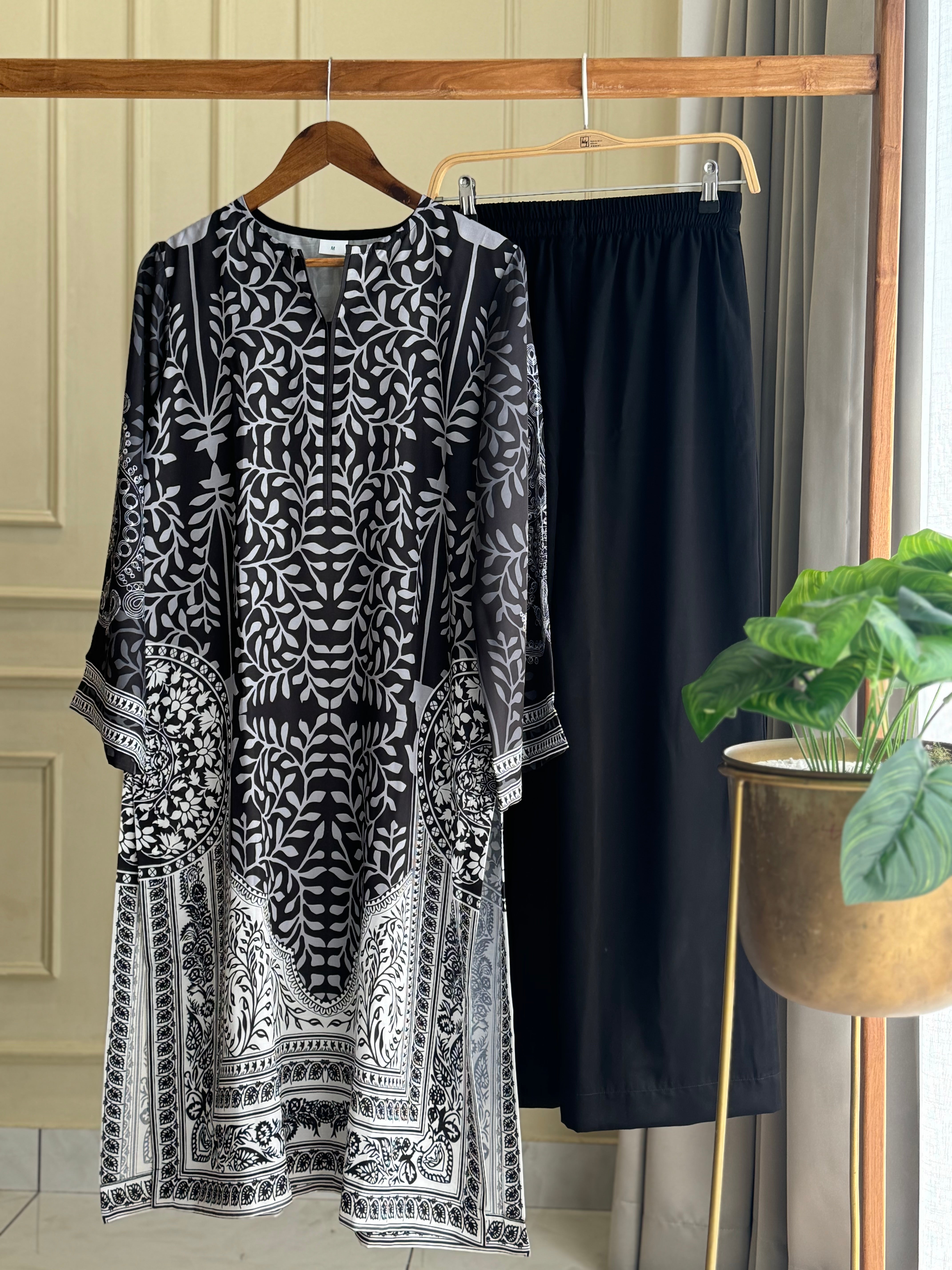 Premium Cotton Satin Blend Tunic Set-1