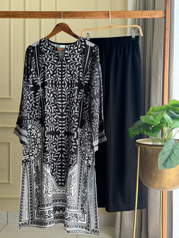 Premium Cotton Satin Blend Tunic Set-1