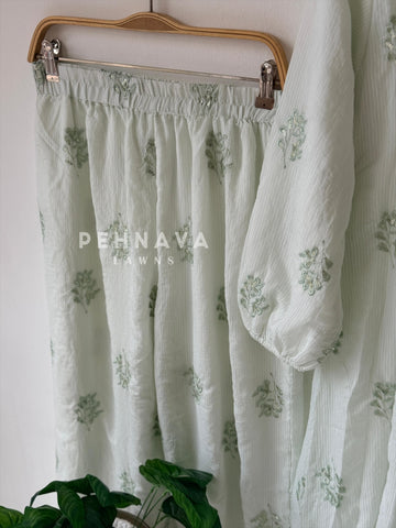 Floral Embroidered Co-ord Set-