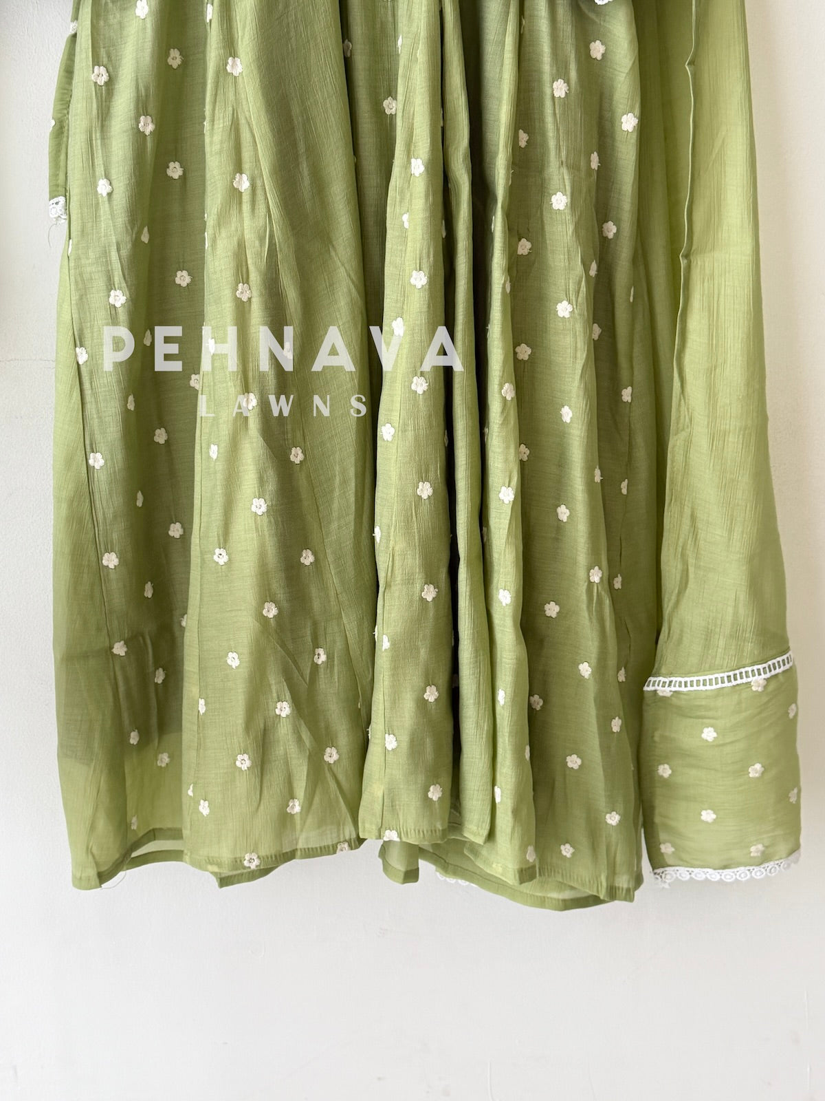 Floral Embroidered Imported Suit-13161