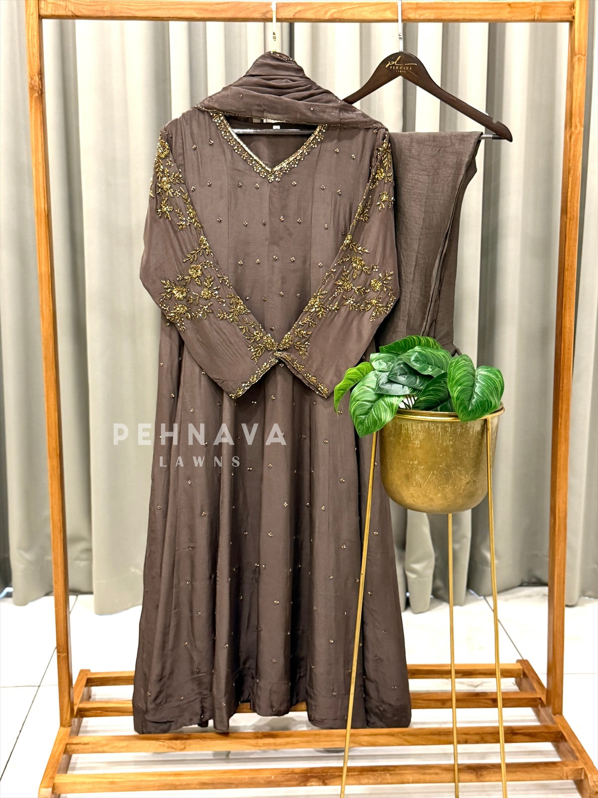 Hand-embellished 3-piece suit
