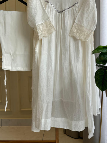 Pleated Mulchanderi Anarkali