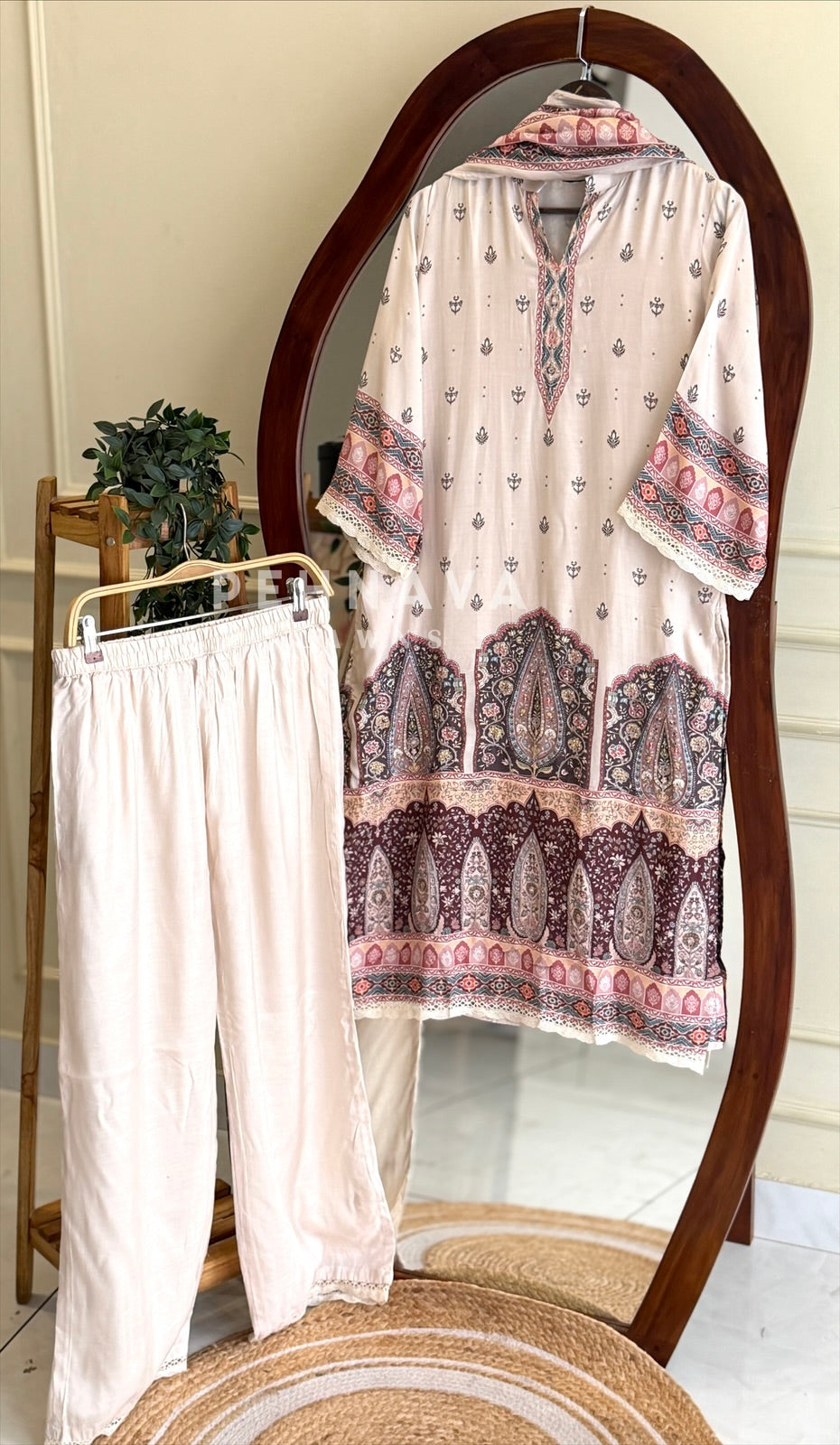 Printed Muslin Suit Set